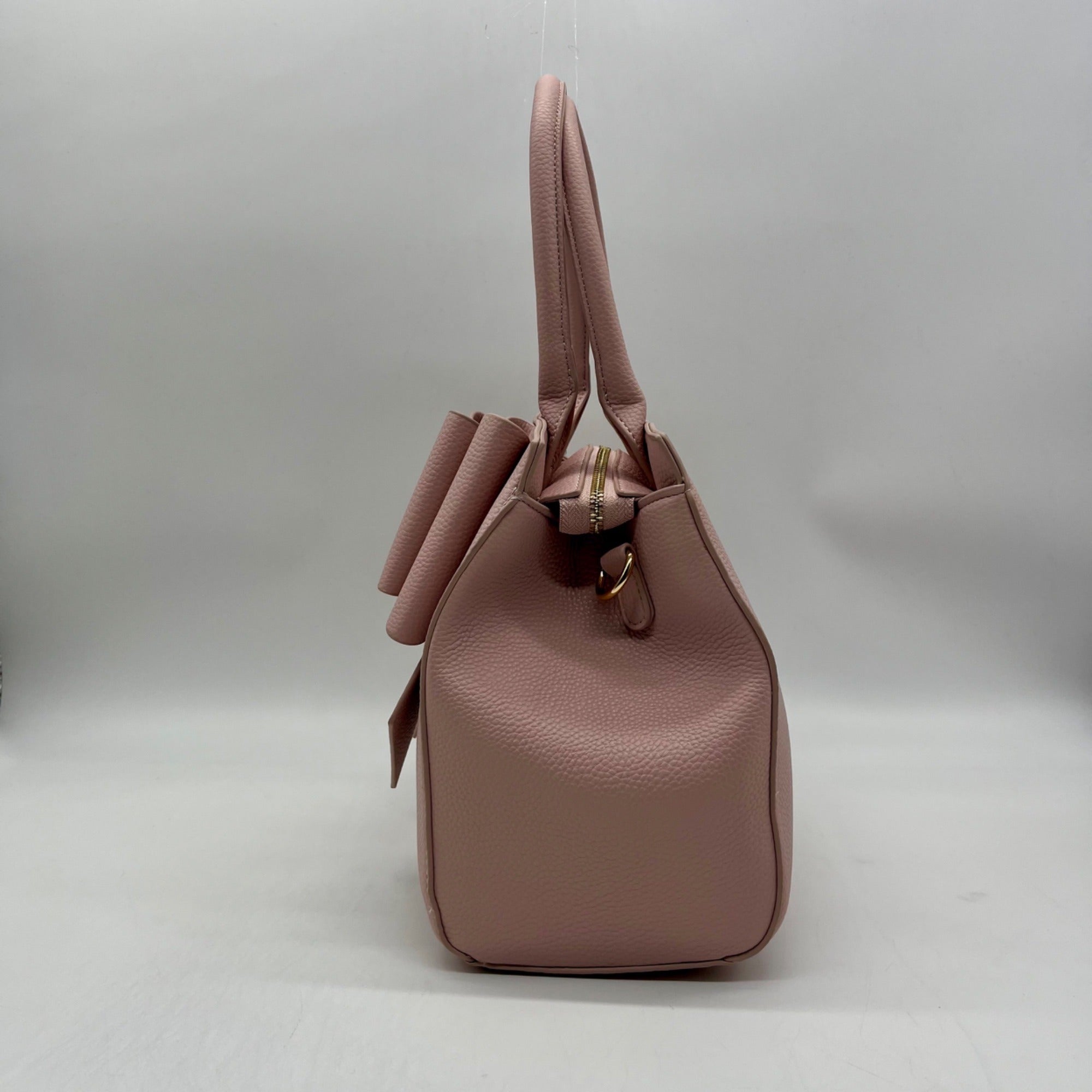 Like Dreams Women Pink Vegan Leather Park Bowtie Satchel