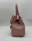 Like Dreams Women Pink Vegan Leather Park Bowtie Satchel