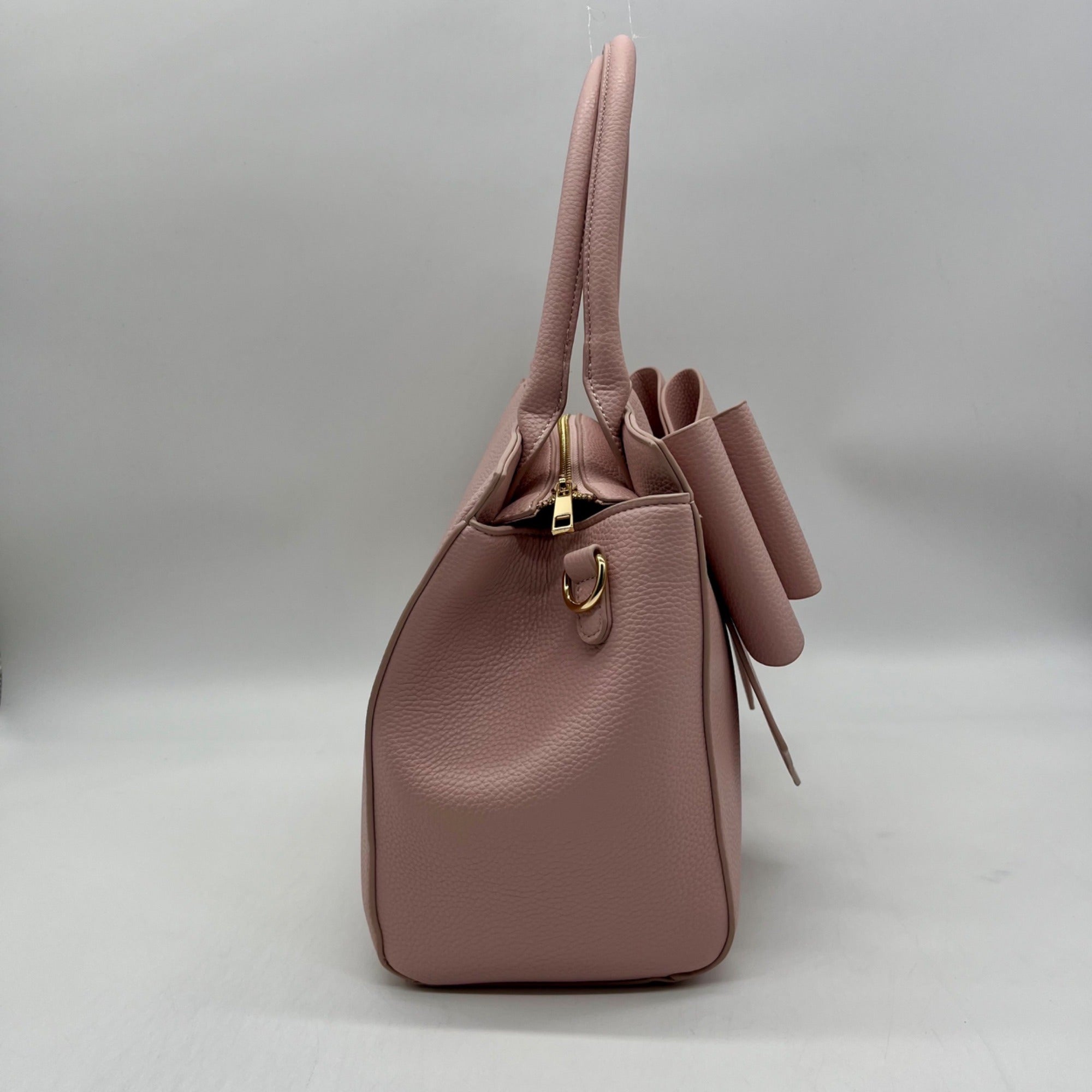 Like Dreams Women Pink Vegan Leather Park Bowtie Satchel