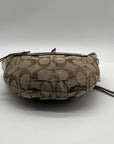 Coach Tan Signature Canvas Hobo Shoulder Bag 10840
