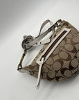 Coach Tan Signature Canvas Hobo Shoulder Bag 10840