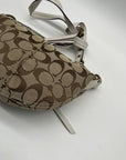 Coach Tan Signature Canvas Hobo Shoulder Bag 10840