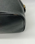 Sasha + Sofi Black Leather Braided Shoulder Bag