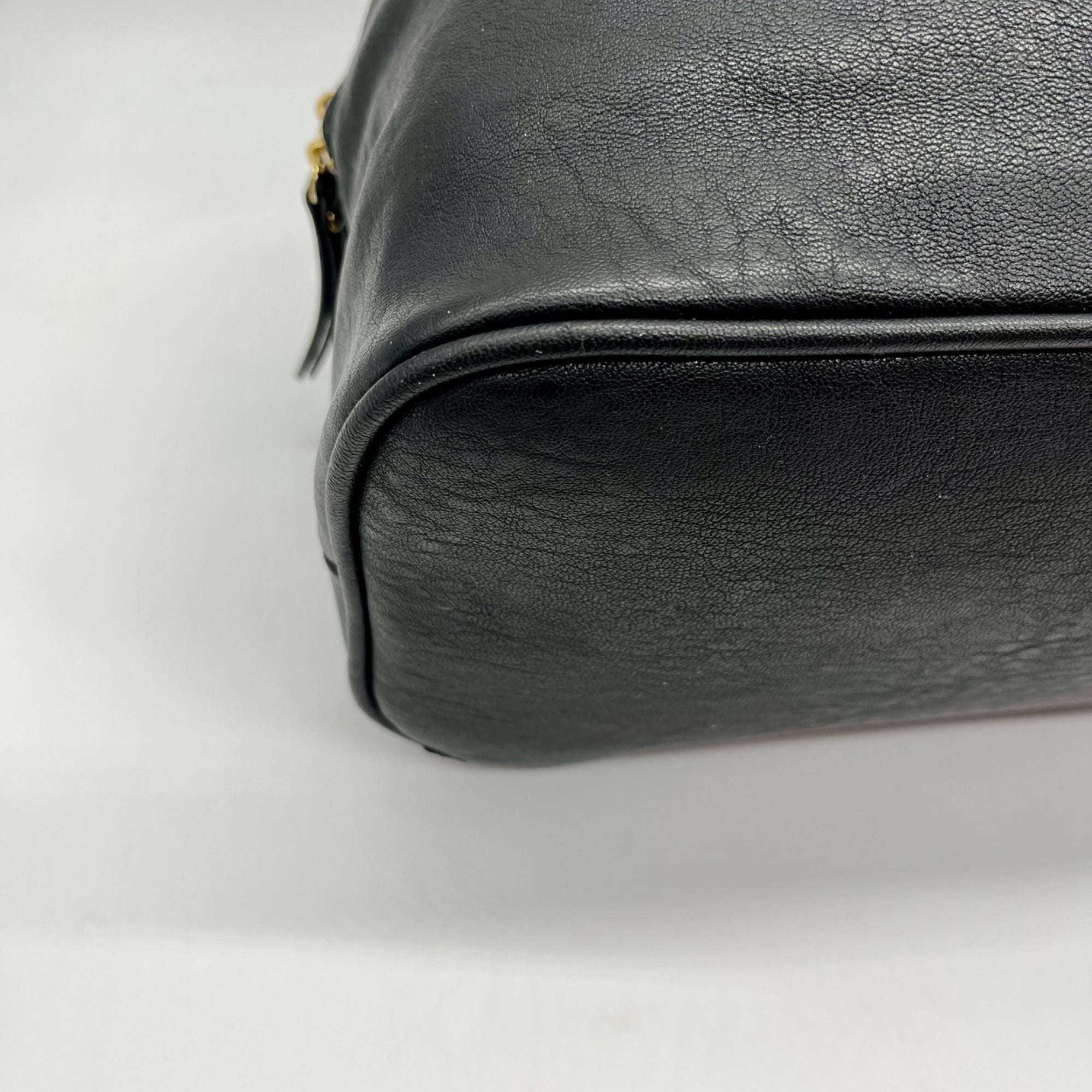 Sasha + Sofi Black Leather Braided Shoulder Bag
