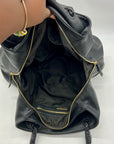 Sasha + Sofi Black Leather Braided Shoulder Bag