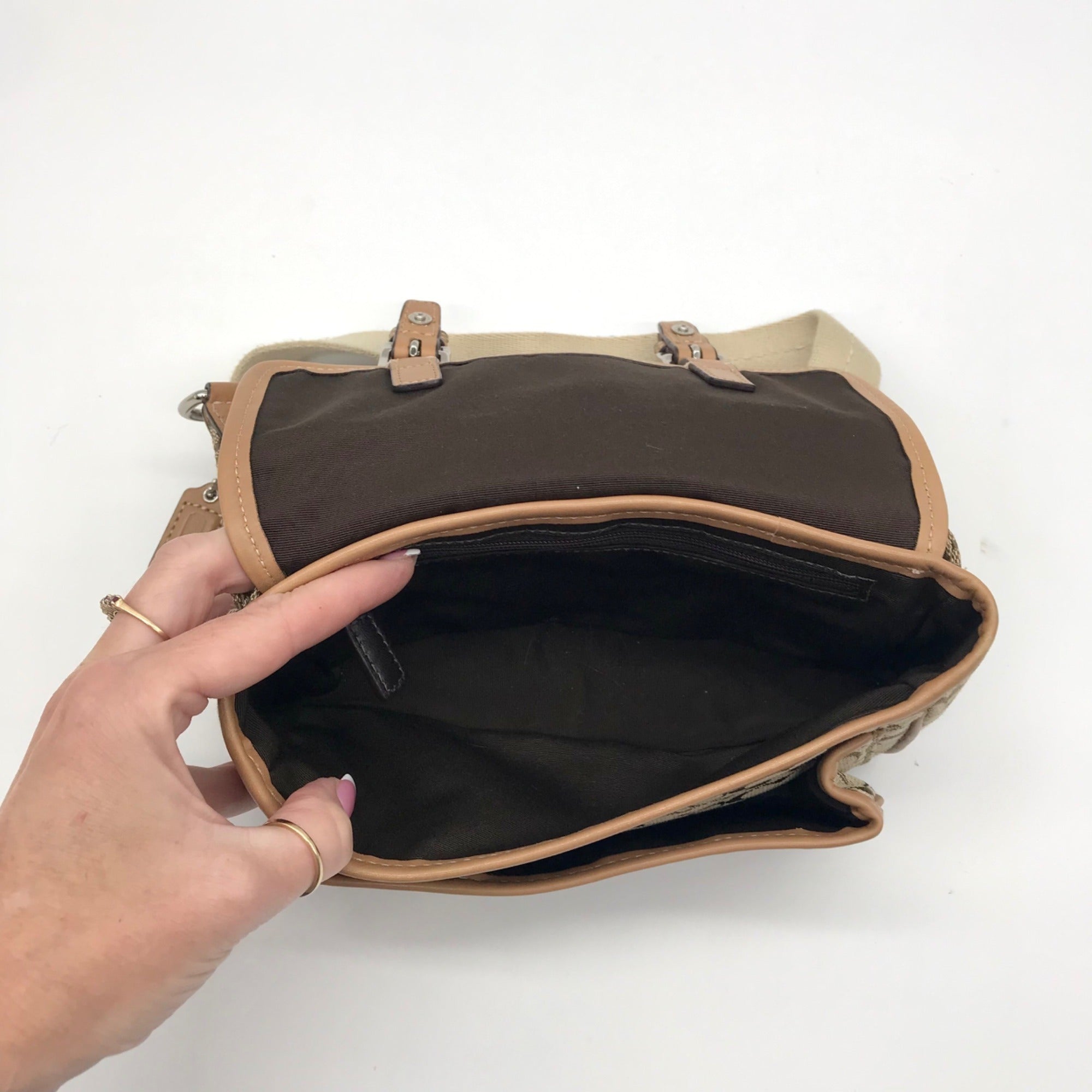 Coach Tan Signature C Belt Bag
