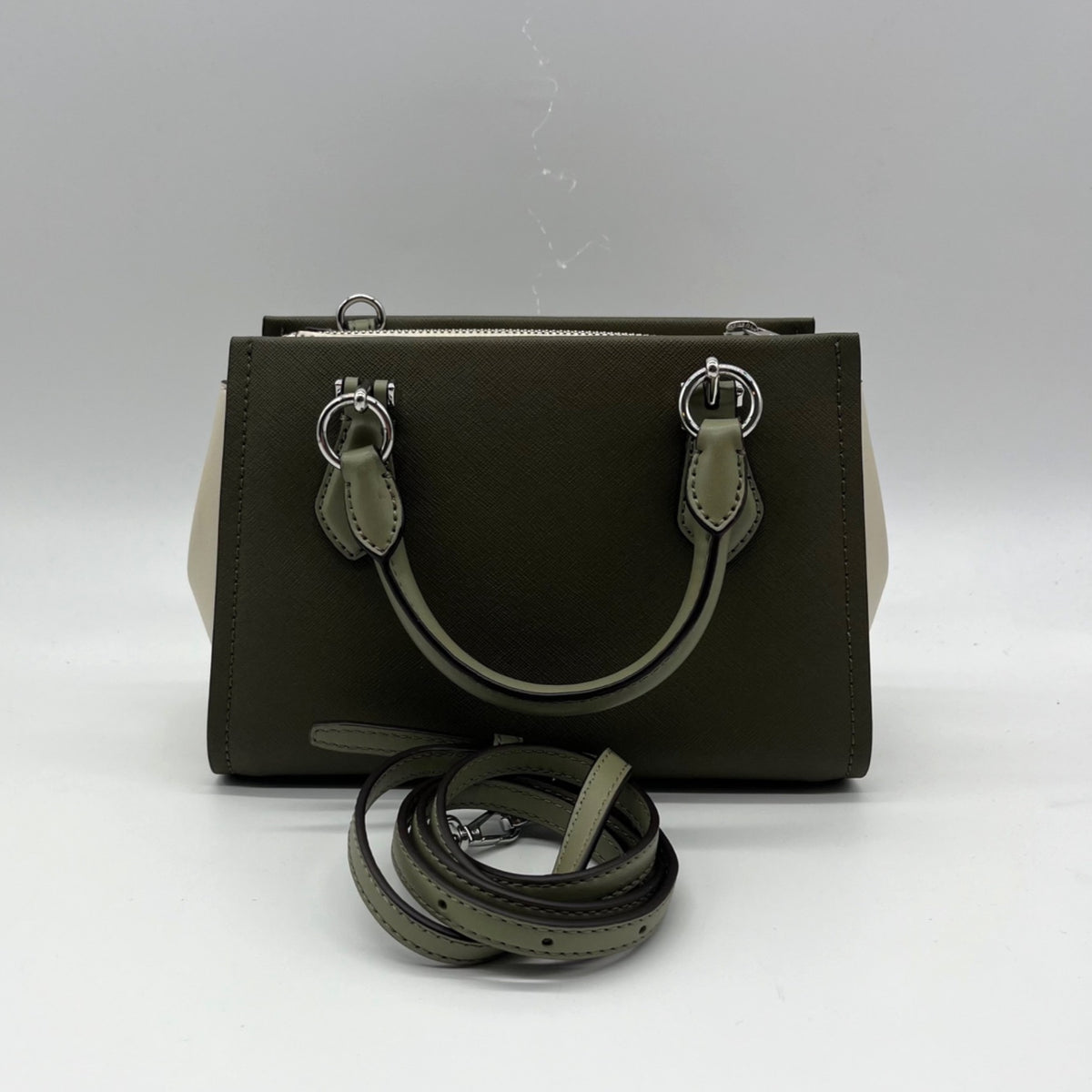 Michael Kors Marilyn Small Color-Block Saffiano Leather Messenger Bag