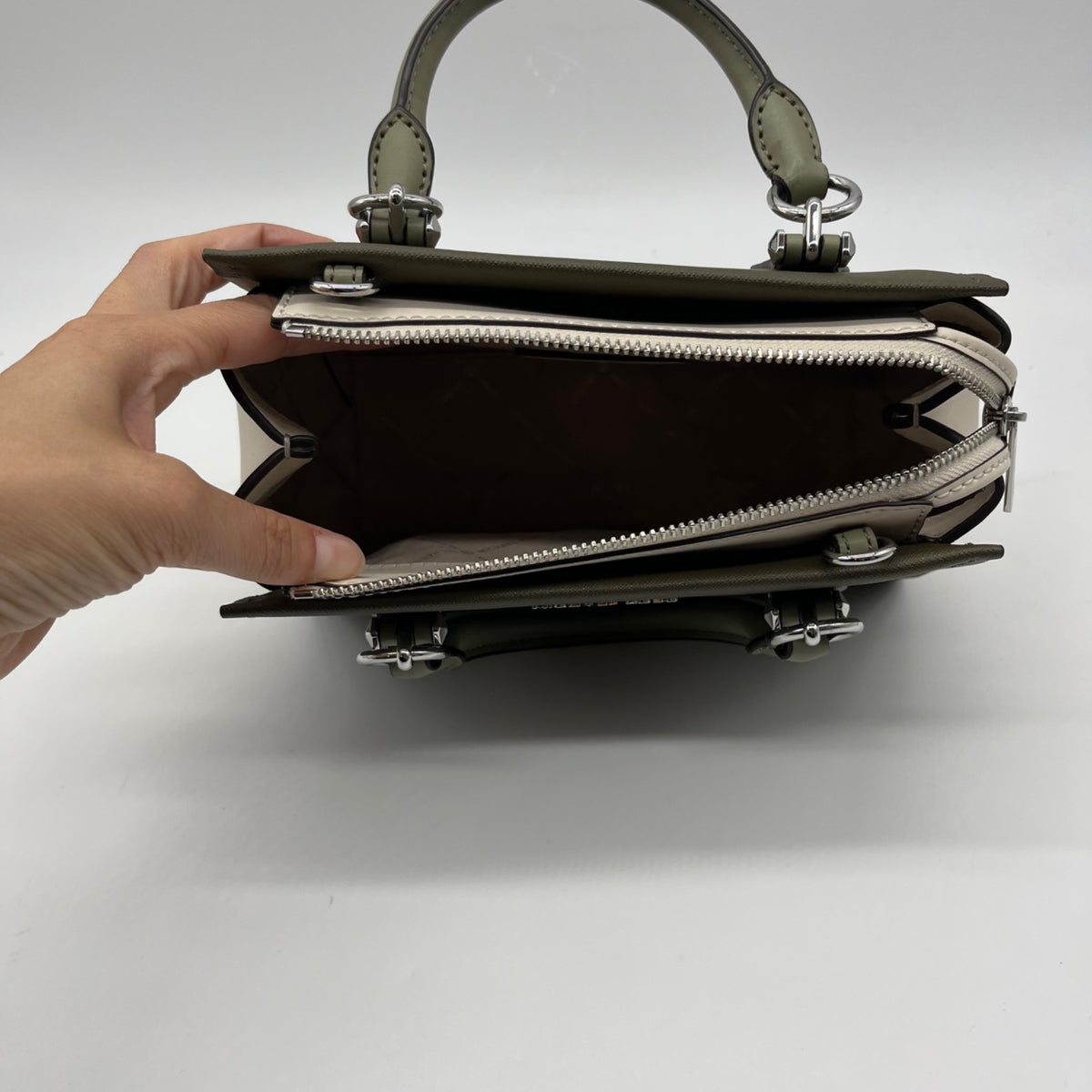 Michael Kors Marilyn Small Color-Block Saffiano Leather Messenger Bag