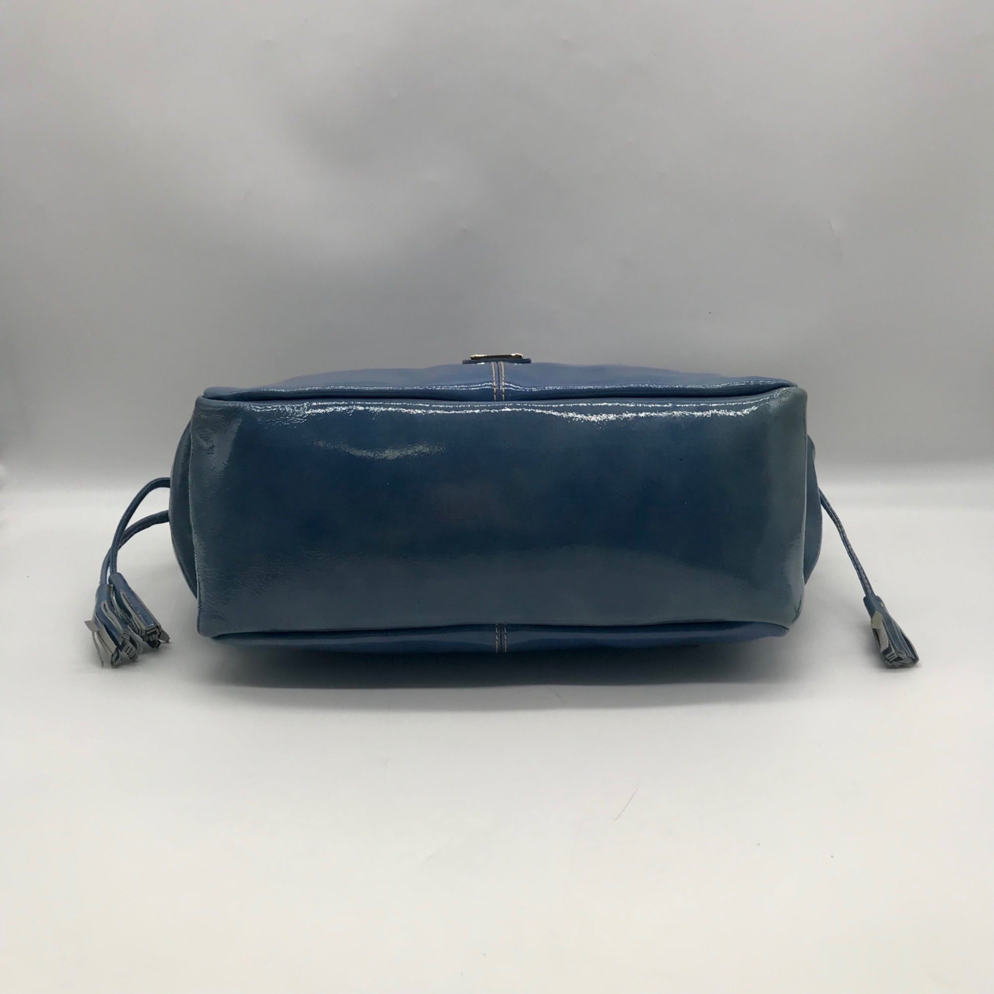 Dooney &amp; Bourke Sky Blue Patent Leather 1975 Collection Shoulder Bag