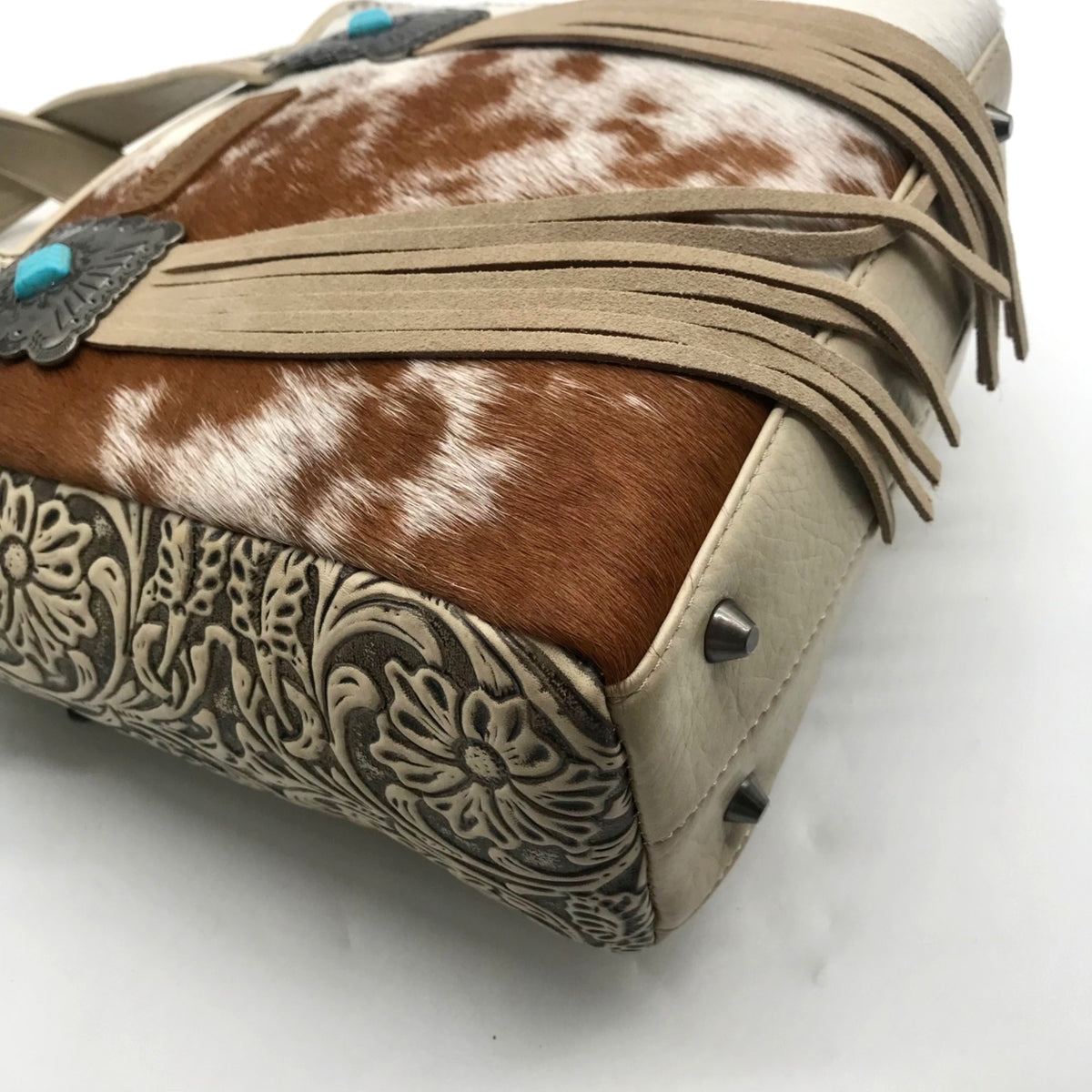Wrangler Cowhide Fringe Concealed Carry Purse