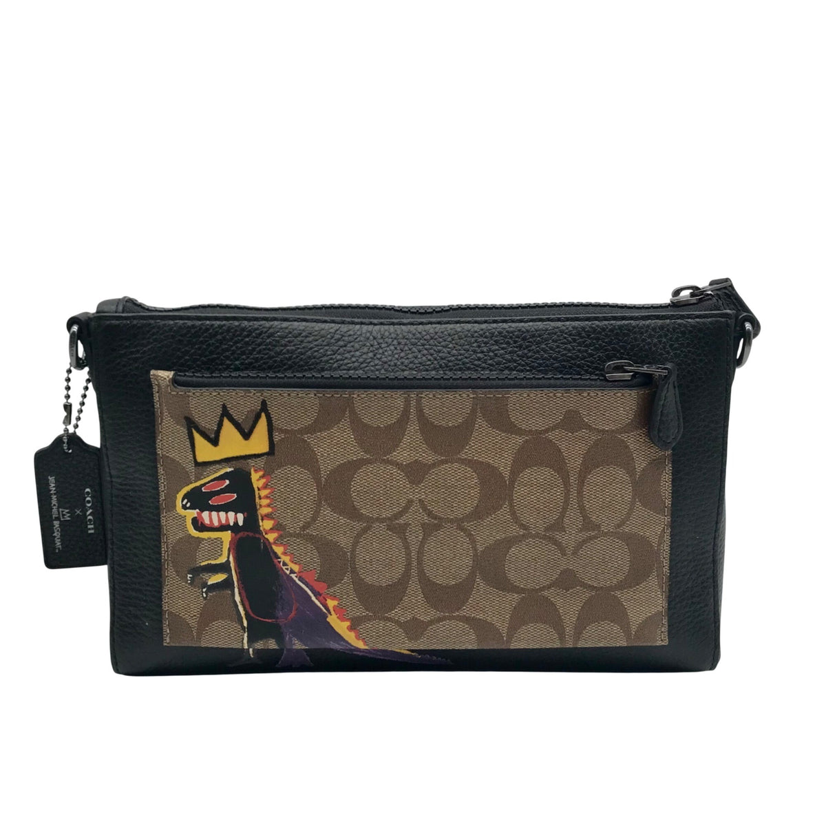 Coach X Jean-Michel Basquiat Holden Black Leather Clutch