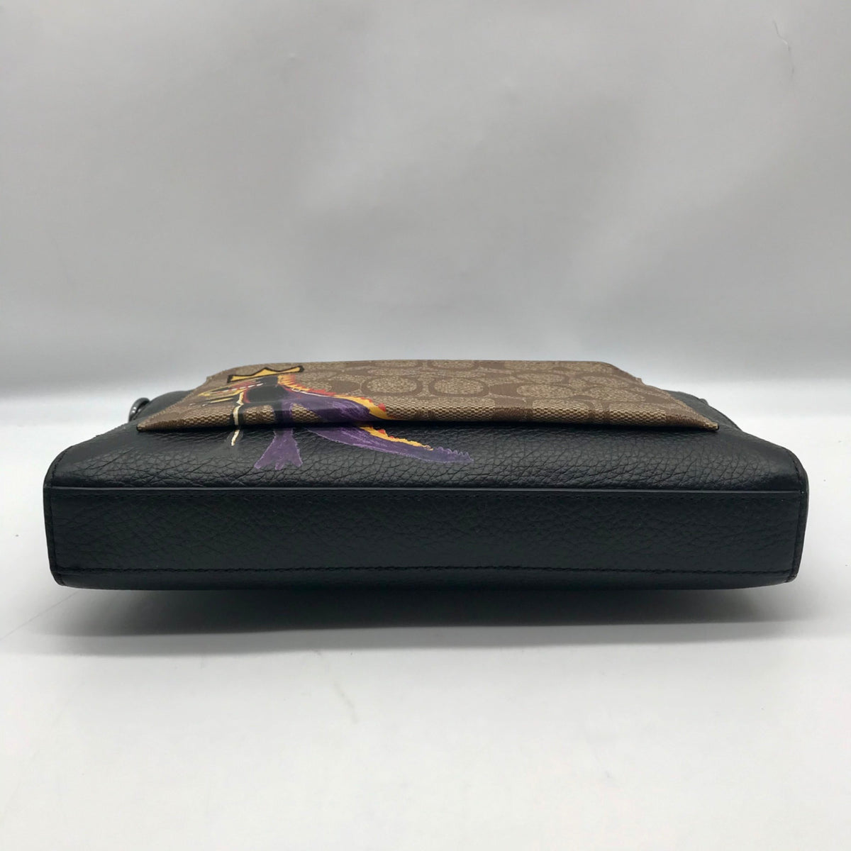 Coach X Jean-Michel Basquiat Holden Black Leather Clutch