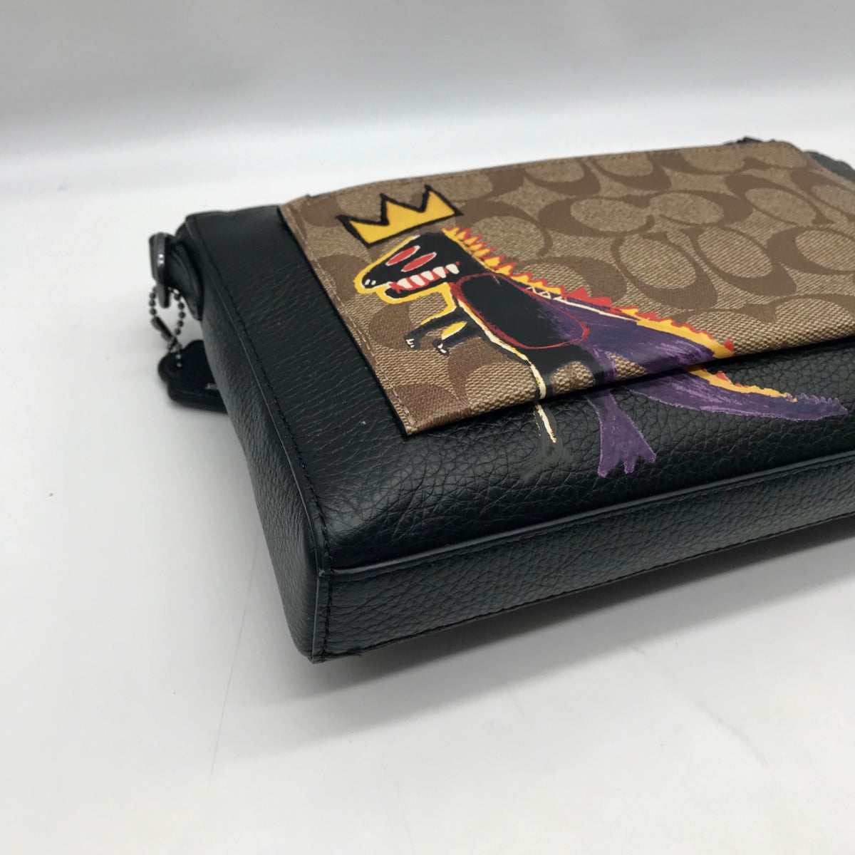 Coach X Jean-Michel Basquiat Holden Black Leather Clutch