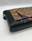 Coach X Jean-Michel Basquiat Holden Black Leather Clutch