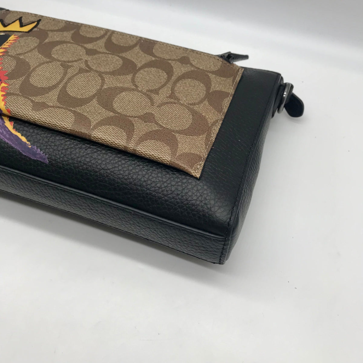 Coach X Jean-Michel Basquiat Holden Black Leather Clutch