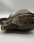 Kooba Green Distinctive Weathered Brown Leather Bag