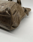 Kooba Green Distinctive Weathered Brown Leather Bag