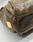 Kooba Green Distinctive Weathered Brown Leather Bag