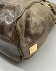 Kooba Green Distinctive Weathered Brown Leather Bag