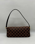 Louis Vuitton Brown Leather Canvas Recoleta Shoulder Bag