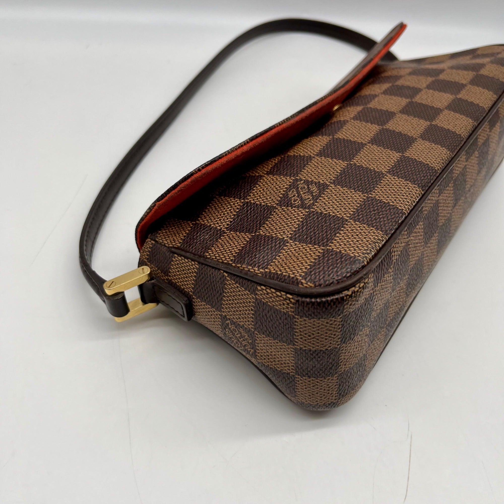 Louis Vuitton Brown Leather Canvas Recoleta Shoulder Bag