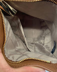 Michael Kors Brown Leather Townsend Convertible Luggage Bucket Crossbody Bag