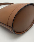 Michael Kors Brown Leather Townsend Convertible Luggage Bucket Crossbody Bag