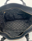 Michael Kors Black Saffiano Leather Studded Sandrine Tote