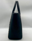 Michael Kors Black Saffiano Leather Studded Sandrine Tote