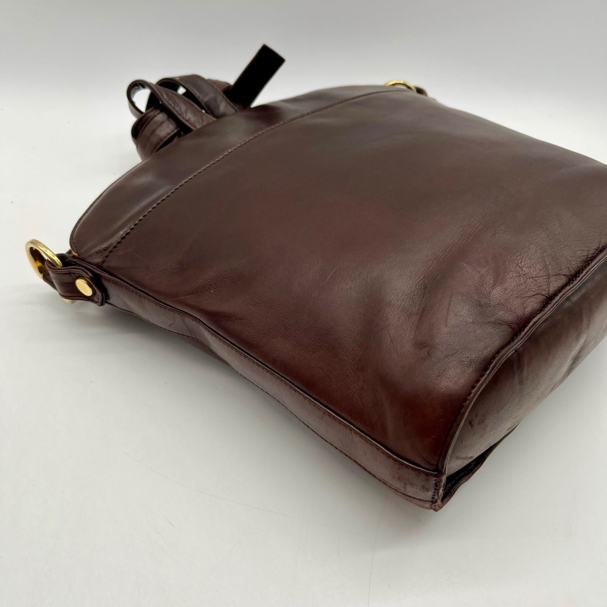 Bruno Magli Brown Leather Crossbody