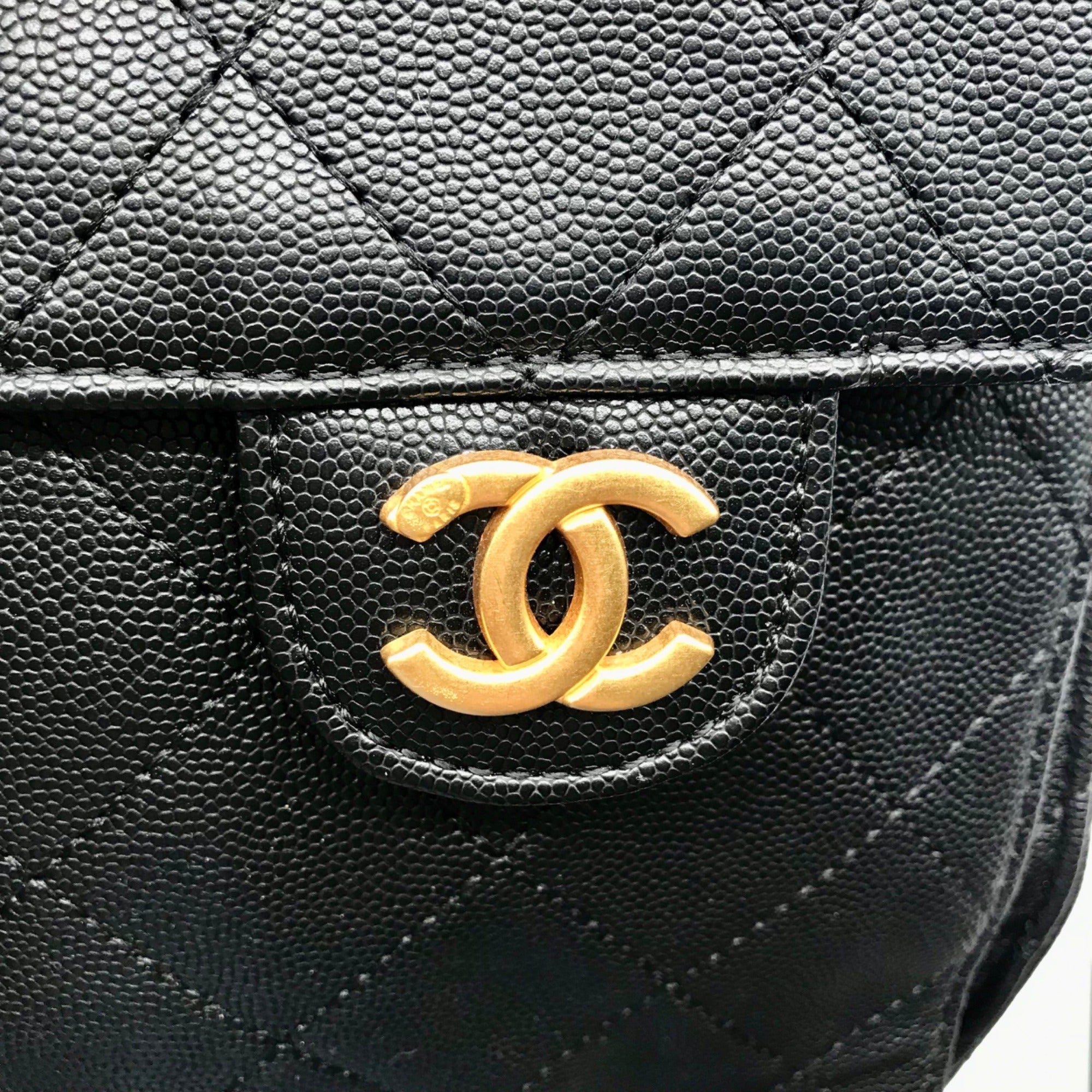 Chanel Black Calfskin Leather 25 Chain Shoulder Bag