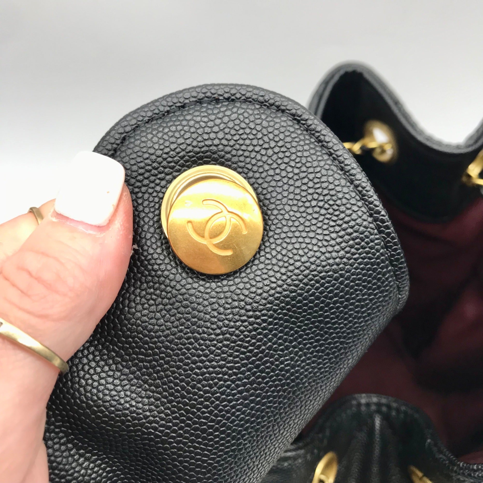 Chanel Black Calfskin Leather 25 Chain Shoulder Bag