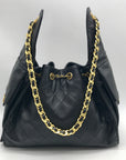 Chanel Black Calfskin Leather 25 Chain Shoulder Bag