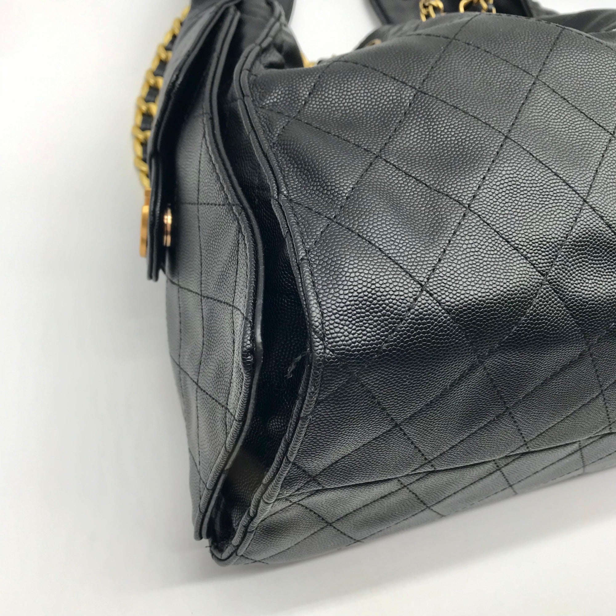 Chanel Black Calfskin Leather 25 Chain Shoulder Bag