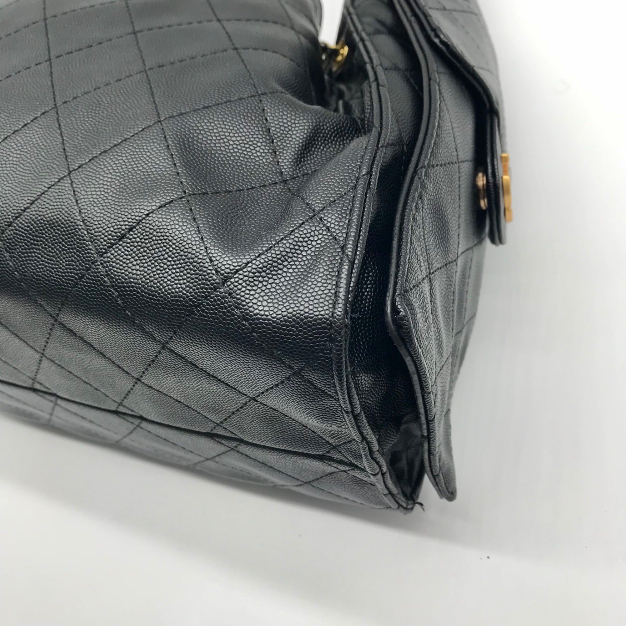 Chanel Black Calfskin Leather 25 Chain Shoulder Bag