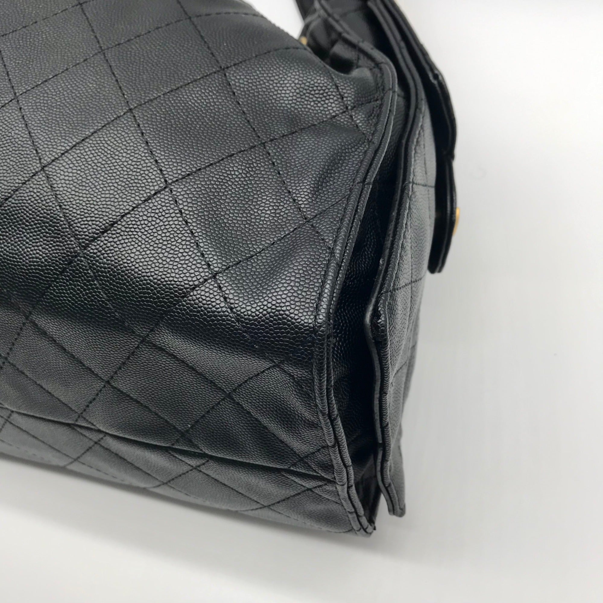 Chanel Black Calfskin Leather 25 Chain Shoulder Bag