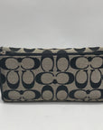 Coach Gray Monogram Canvas Cinched Wallet