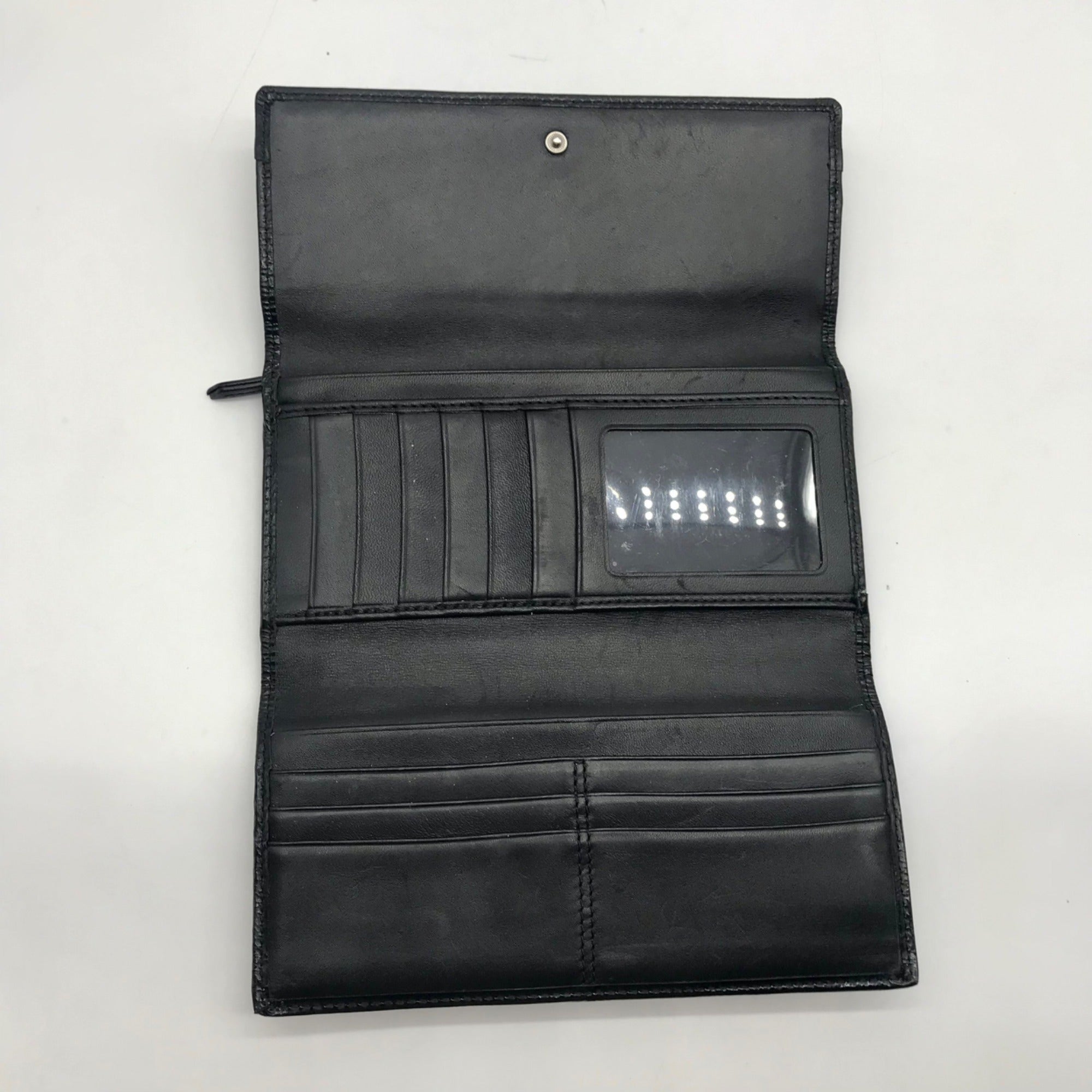 Coach Gray Monogram Canvas Cinched Wallet