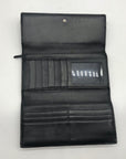 Coach Gray Monogram Canvas Cinched Wallet