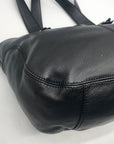 Michael Kors Black Pebbled Leather Hudson Downtown Tote Bag