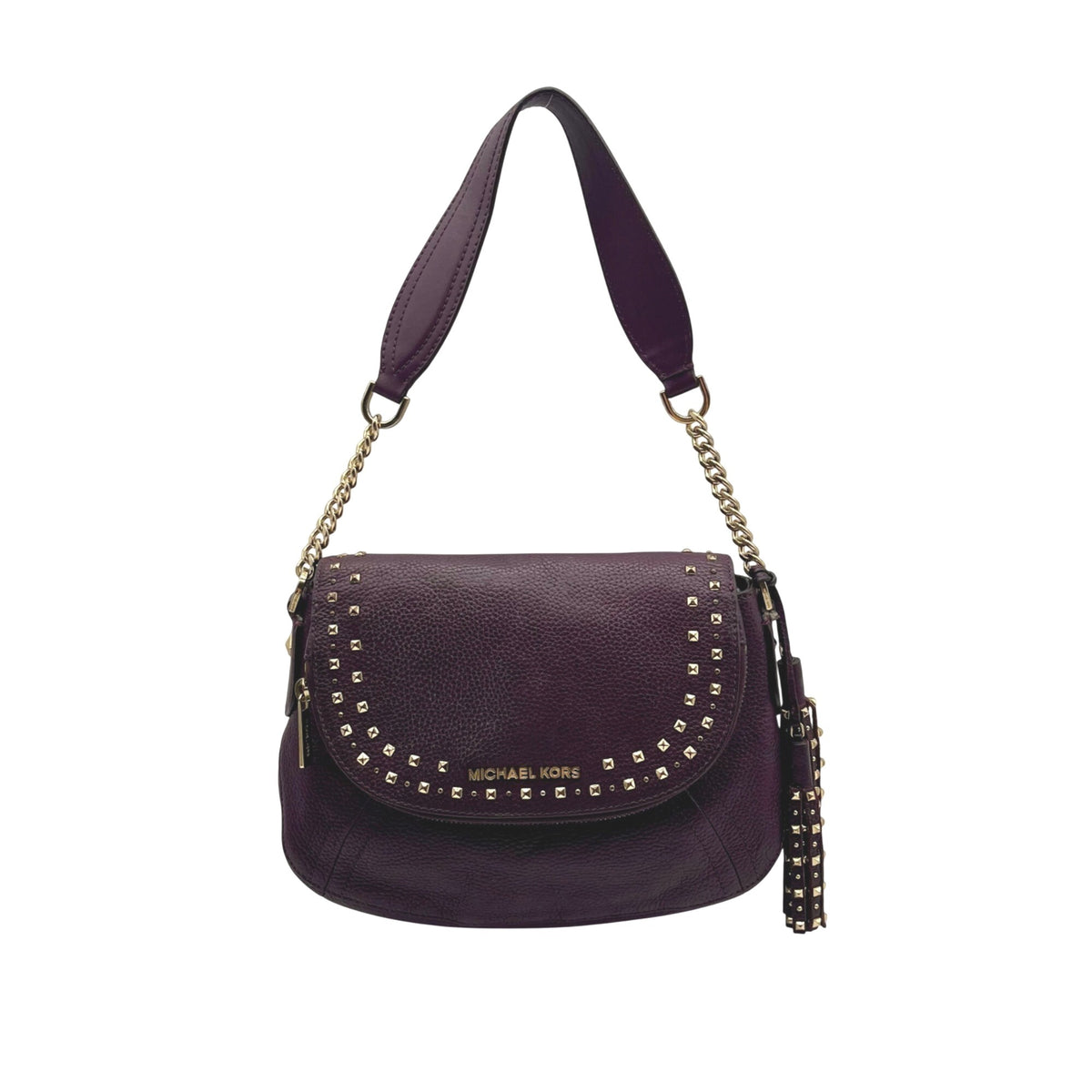 Michael Kors Aria Studded Leather Crossbody Bag