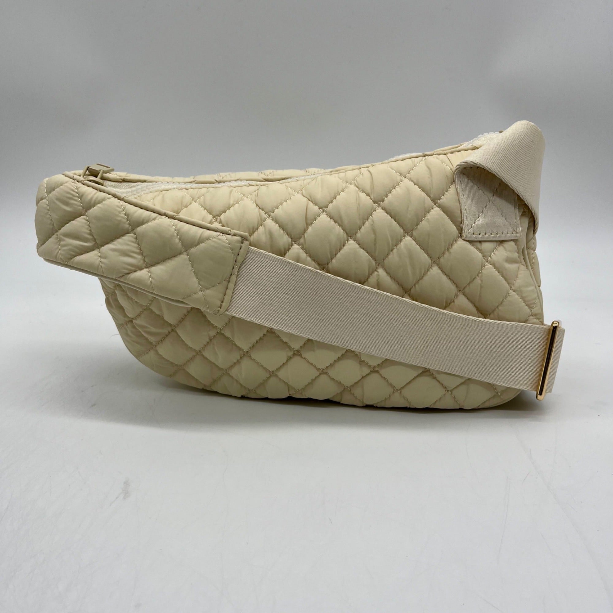 MMS Beige Fabric Slingbag