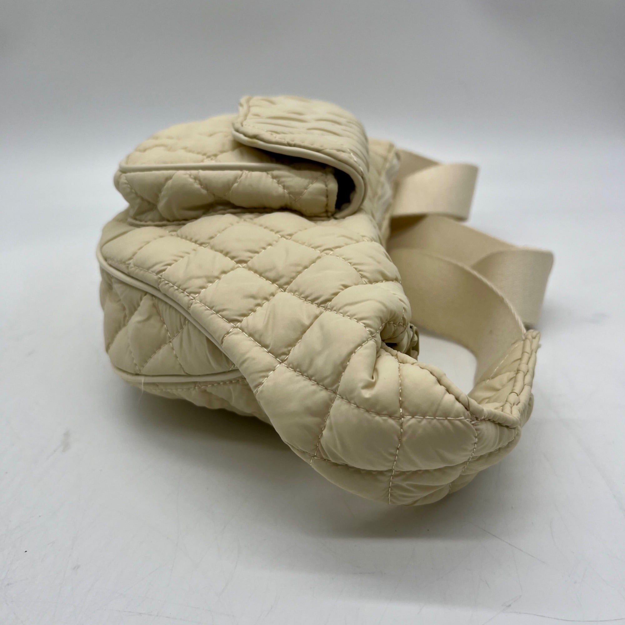 MMS Beige Fabric Slingbag