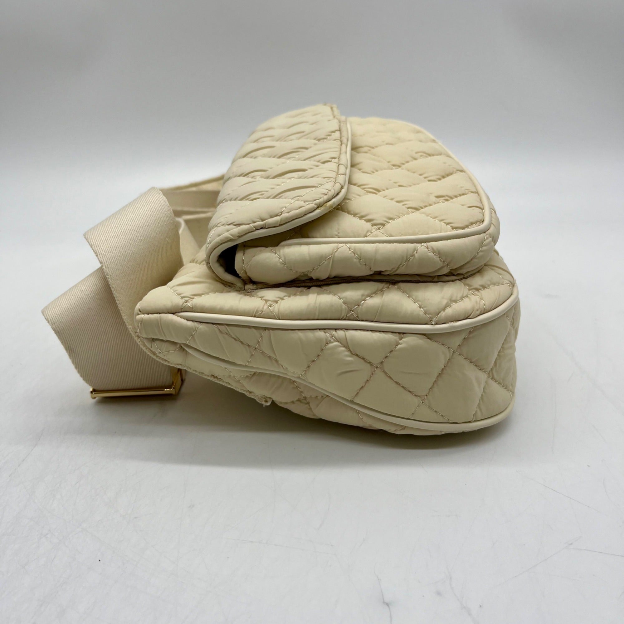 MMS Beige Fabric Slingbag