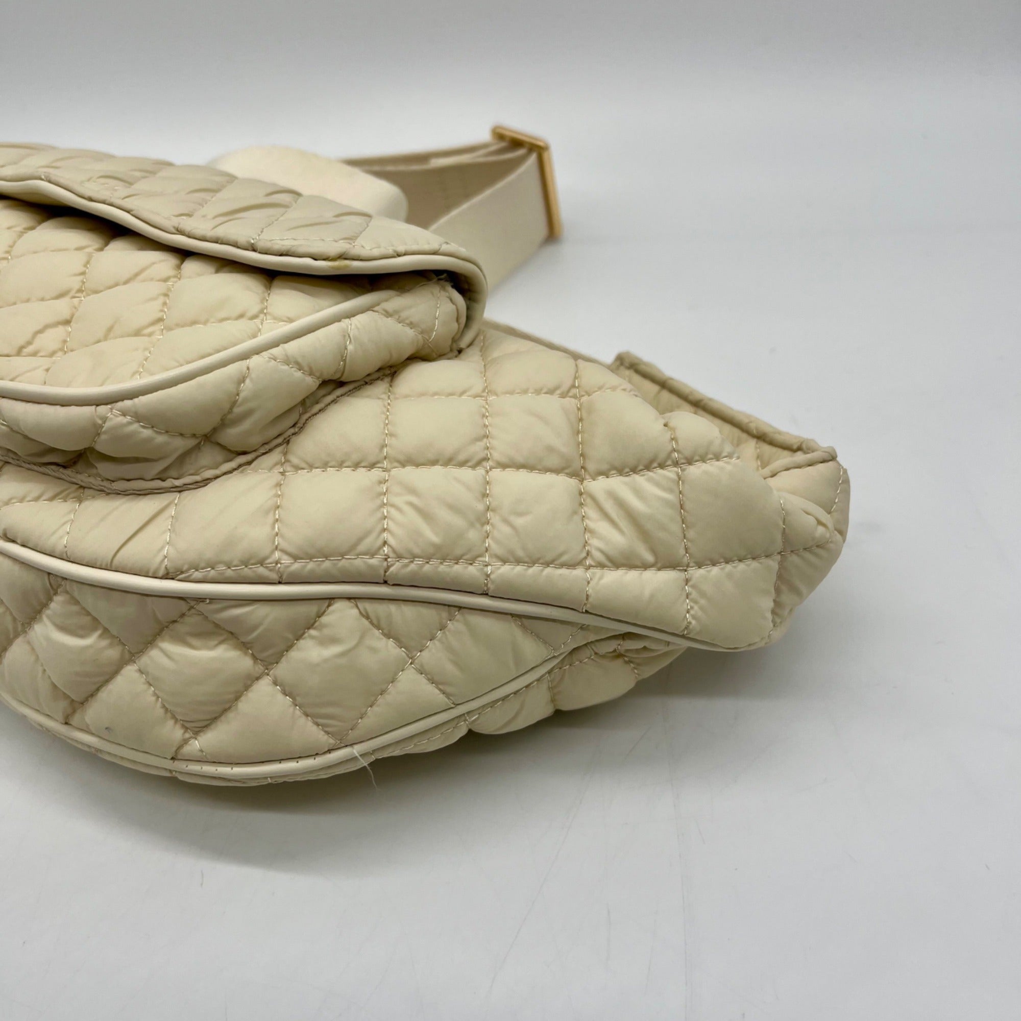 MMS Beige Fabric Slingbag