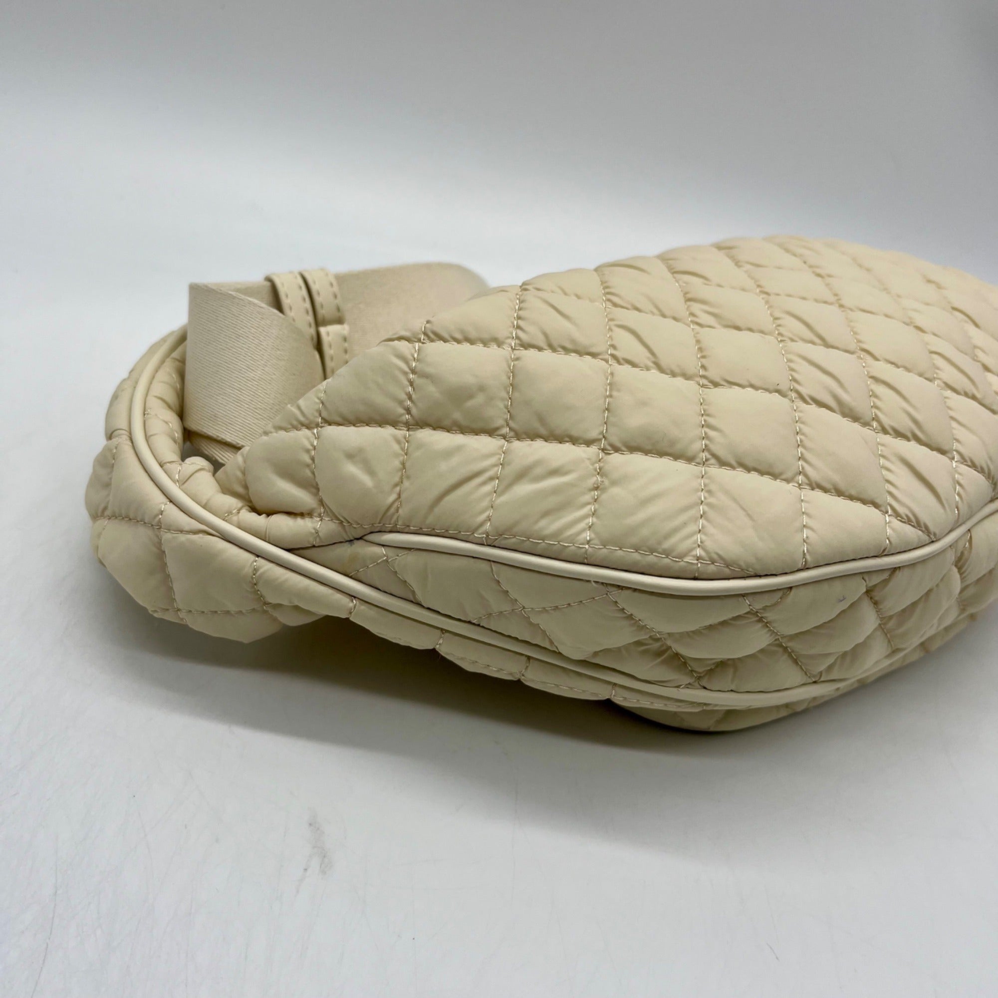 MMS Beige Fabric Slingbag
