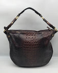 Brahmin Brown Leather Hobo Shoulder Bag