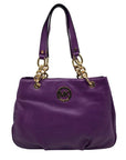 Michael Kors Violet Leather Fulton Chain Tote Bag