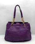 Michael Kors Violet Leather Fulton Chain Tote Bag