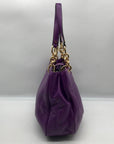 Michael Kors Violet Leather Fulton Chain Tote Bag